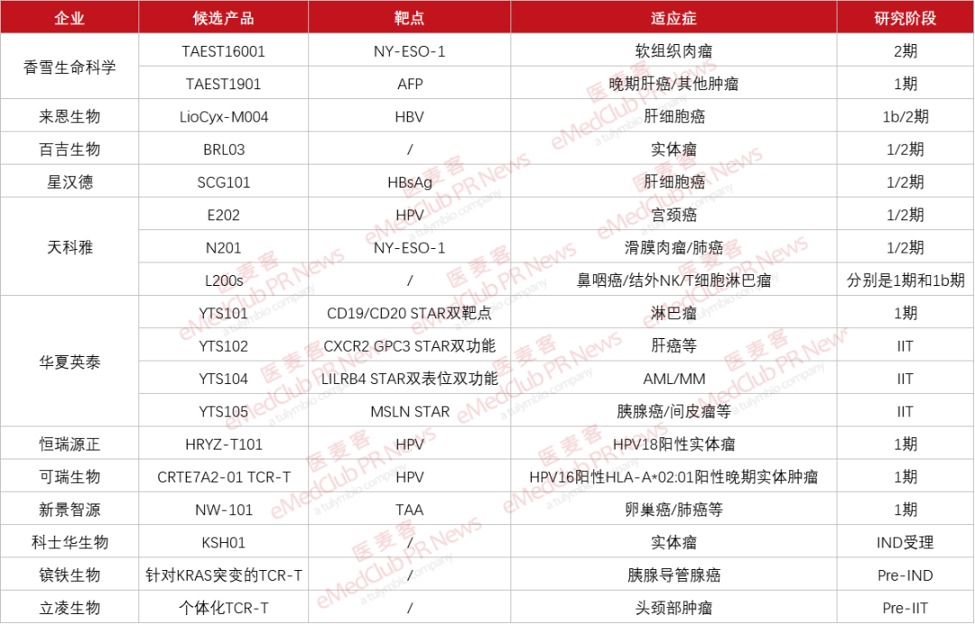 首个TCR-T疗法有望上市！12家国内企业新进展一览