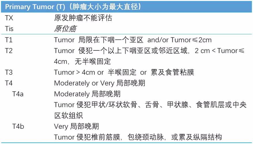 喉癌的病理分期是怎样的