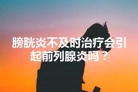 膀胱炎不及时治疗会引起前列腺炎吗？