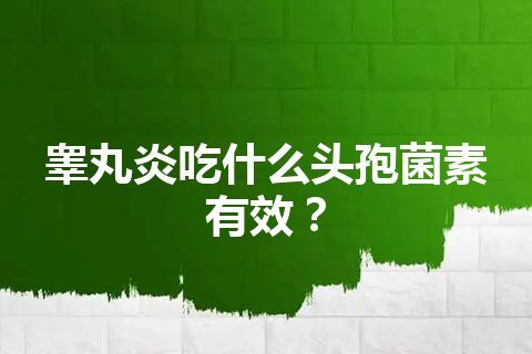 睾丸炎吃什么头孢菌素有效？