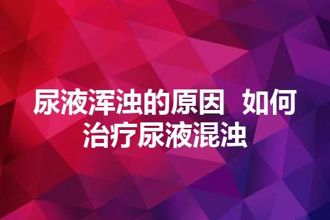 尿液浑浊的原因  如何治疗尿液混浊