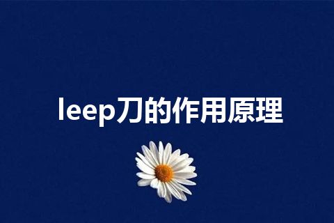 leep刀的作用原理