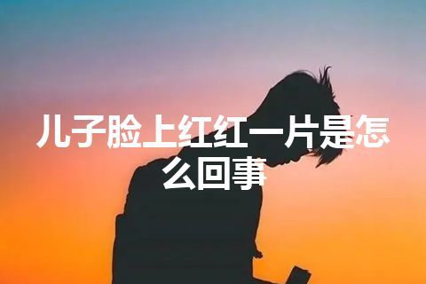 儿子脸上红红一片是怎么回事