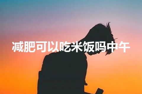 减肥可以吃米饭吗中午