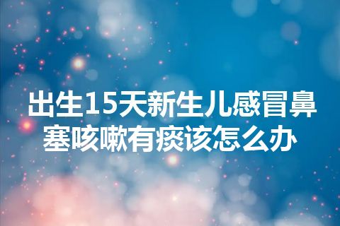 出生15天新生儿感冒鼻塞咳嗽有痰该怎么办