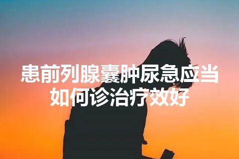 患前列腺囊肿尿急应当如何诊治疗效好