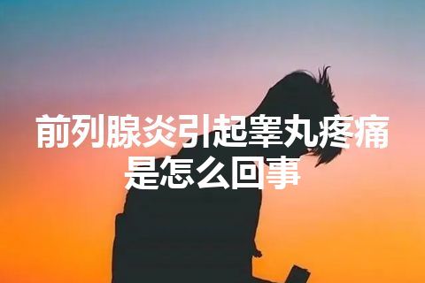 前列腺炎引起睾丸疼痛是怎么回事