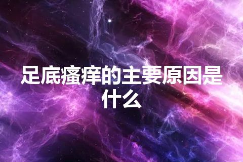 足底瘙痒的主要原因是什么