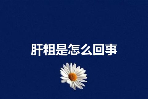 肝粗是怎么回事