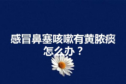 感冒鼻塞咳嗽有黄脓痰怎么办？