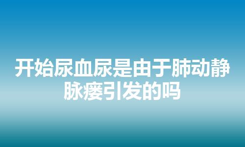 开始尿血尿是由于肺动静脉瘘引发的吗