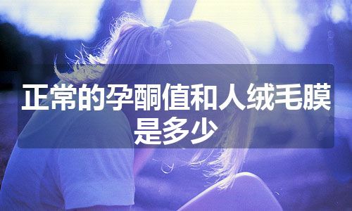 正常的孕酮值和人绒毛膜是多少