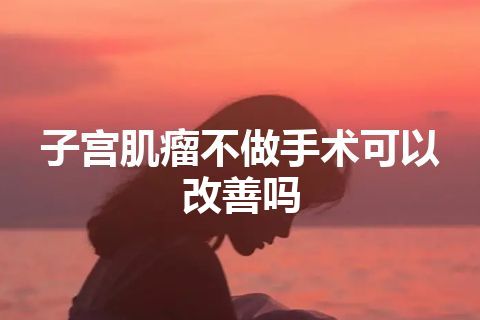 子宫肌瘤不做手术可以改善吗