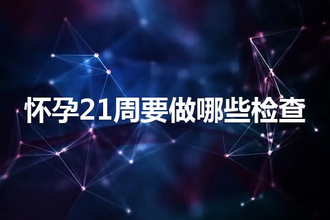 怀孕21周要做哪些检查