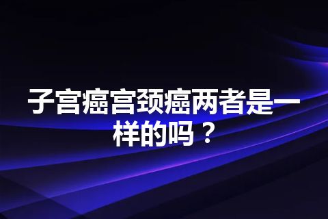 子宫癌宫颈癌两者是一样的吗？