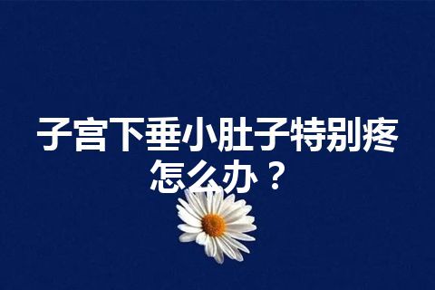 子宫下垂小肚子特别疼怎么办？