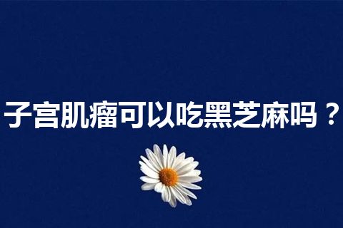 子宫肌瘤可以吃黑芝麻吗？