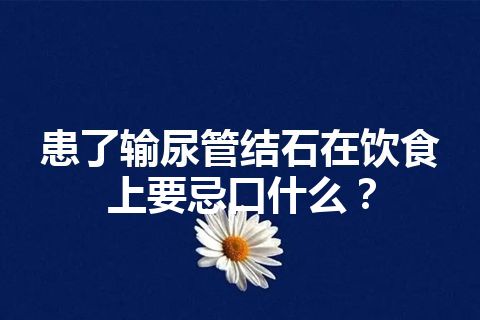 患了输尿管结石在饮食上要忌口什么？