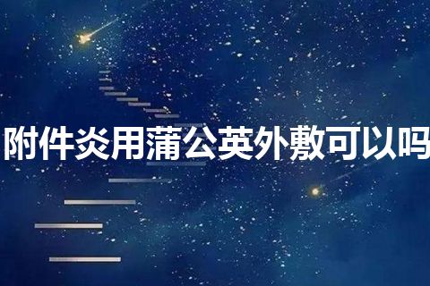 附件炎用蒲公英外敷可以吗