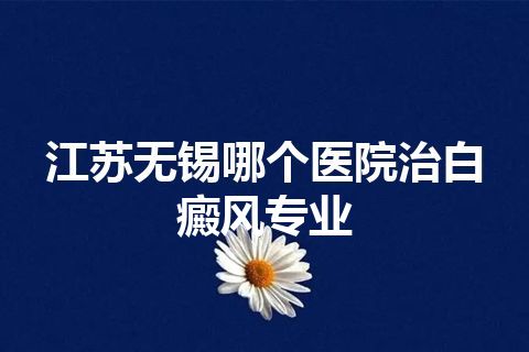 江苏无锡哪个医院治白癜风专业