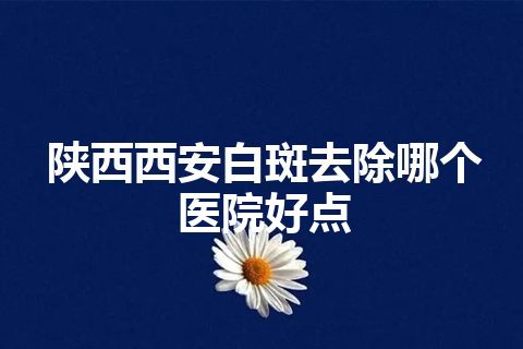 陕西西安白斑去除哪个医院好点