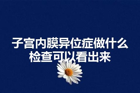 子宫内膜异位症做什么检查可以看出来