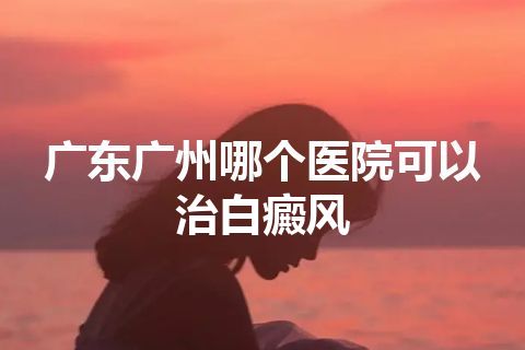 广东广州哪个医院可以治白癜风