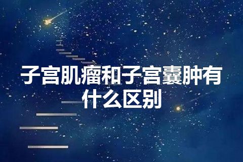 子宫肌瘤和子宫囊肿有什么区别