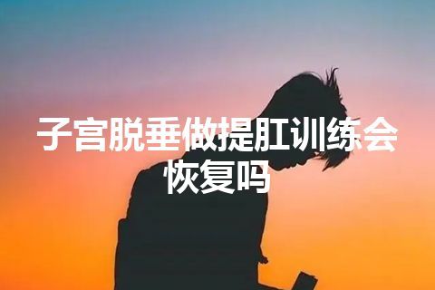 子宫脱垂做提肛训练会恢复吗