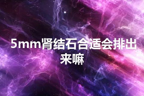 5mm肾结石合适会排出来嘛