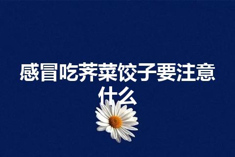 感冒吃荠菜饺子要注意什么