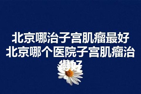 北京哪治子宫肌瘤最好 北京哪个医院子宫肌瘤治得好