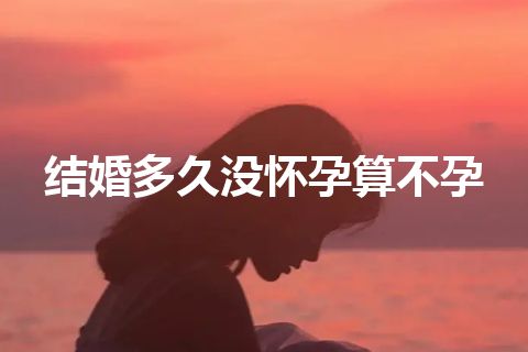 结婚多久没怀孕算不孕