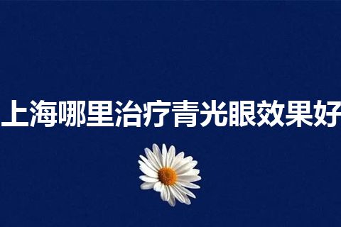 上海哪里治疗青光眼效果好