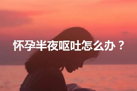 怀孕半夜呕吐怎么办？