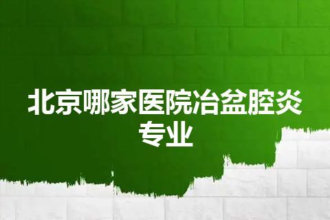 北京哪家医院冶盆腔炎专业