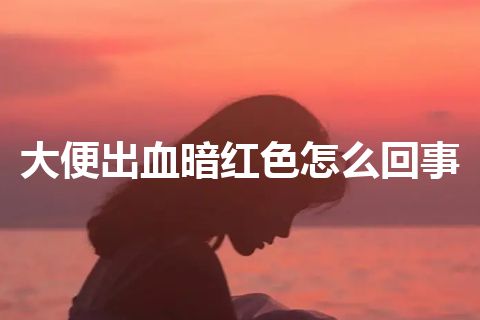 大便出血暗红色怎么回事