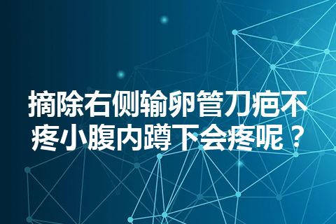 摘除右侧输卵管刀疤不疼小腹内蹲下会疼呢？