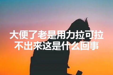 大便了老是用力拉可拉不出来这是什么回事