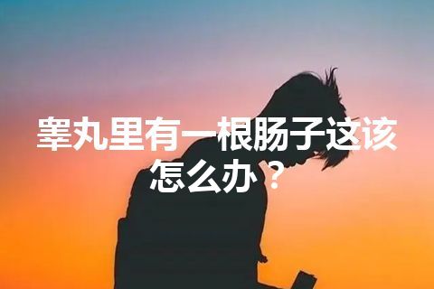 睾丸里有一根肠子这该怎么办？