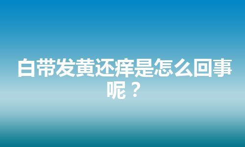 白带发黄还痒是怎么回事呢？