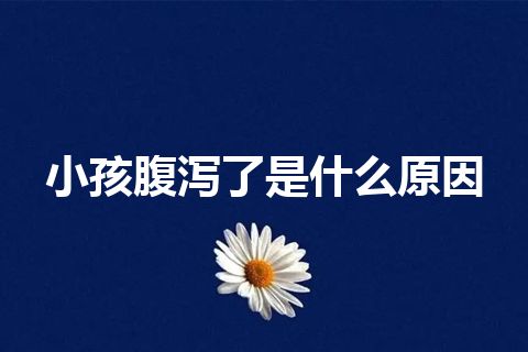 小孩腹泻了是什么原因