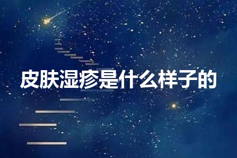 皮肤湿疹是什么样子的