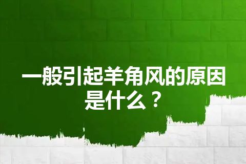 一般引起羊角风的原因是什么？