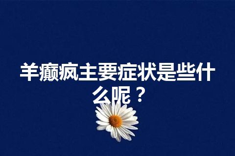 羊癫疯主要症状是些什么呢？