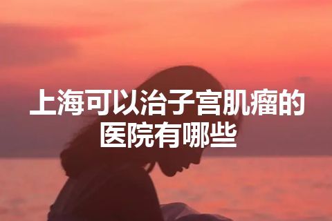 上海可以治子宫肌瘤的医院有哪些