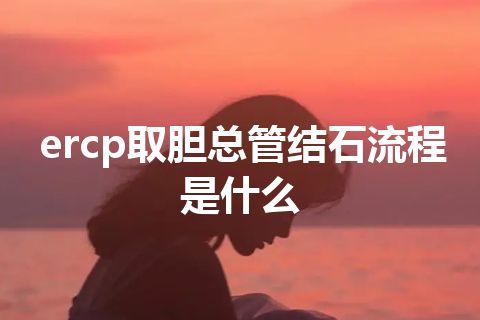 ercp取胆总管结石流程是什么