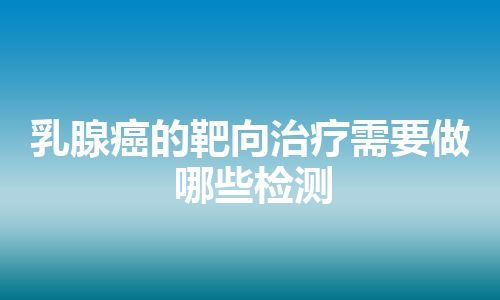 乳腺癌的靶向治疗需要做哪些检测