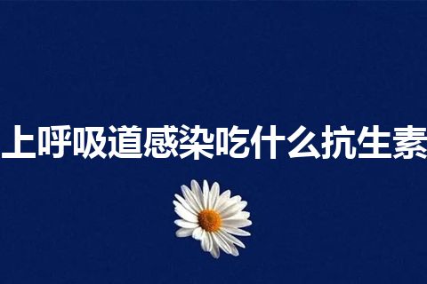 上呼吸道感染吃什么抗生素