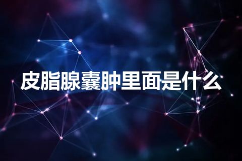 皮脂腺囊肿里面是什么